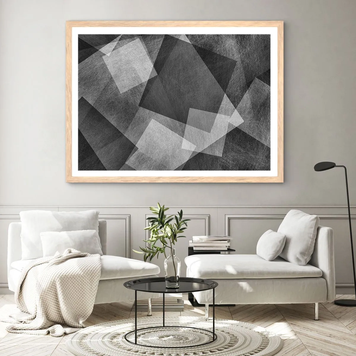 Een poster in een licht eiken lijst - Het eeuwige symbool van duurzaamheid en orde - 50x40 cm