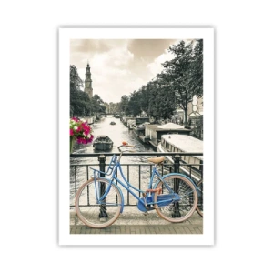 Poster - De kleuren van de Amsterdamse straat - 50x70 cm