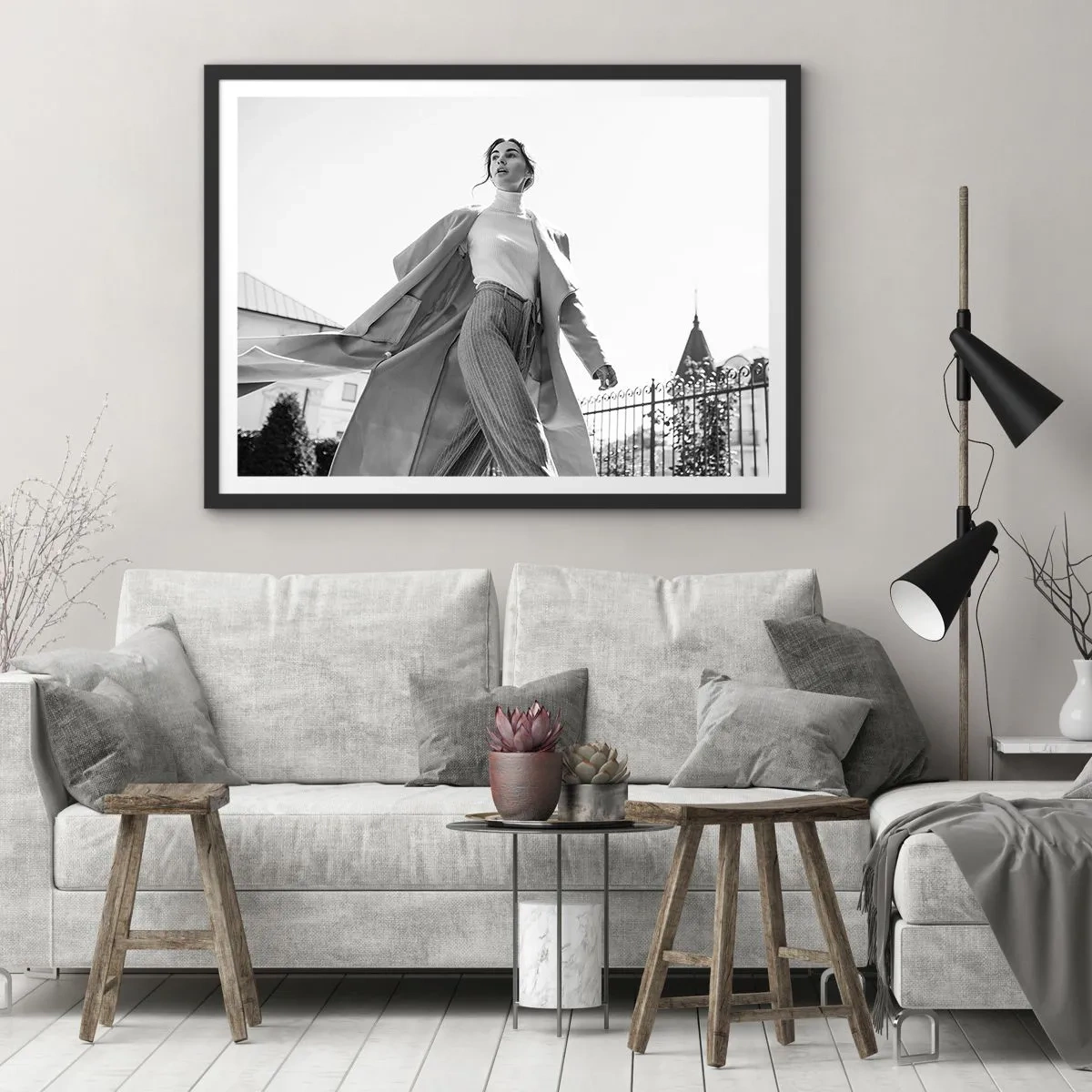 Poster in een zwarte lijst - Ga je mee? - 70x50 cm