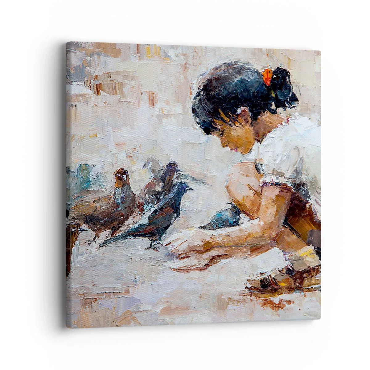 Schilderen op canvas - De kleintjes en de leukste - 40x40 cm