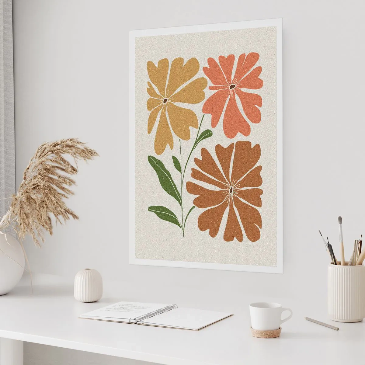 Poster - Natuur en geometrie - 70x100 cm