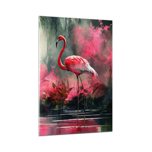 Schilderen op glas - Een les in natuurlijke gratie - 70x100 cm