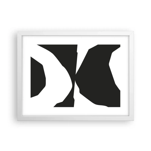 Poster in een witte lijst - Positief – negatief - 40x30 cm