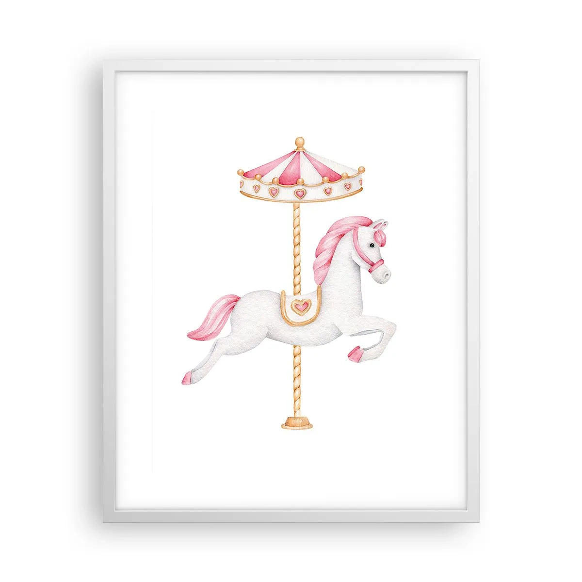 Poster in een witte lijst - Hij raakte de grond rennend - 40x50 cm