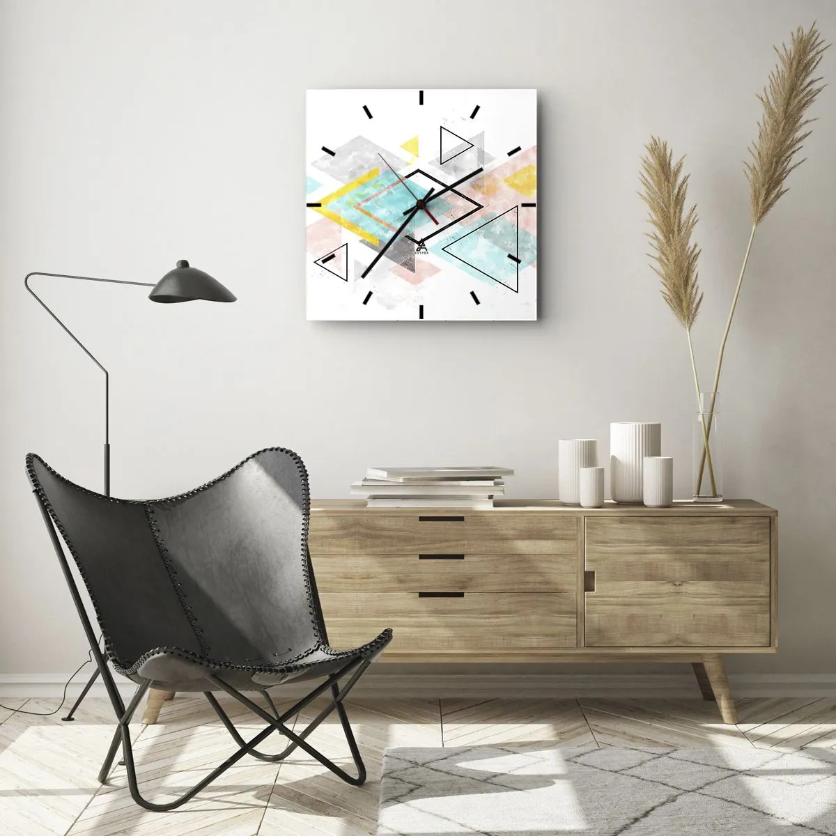 Wandklok - Klok - Geometrisch spel - 40x40 cm