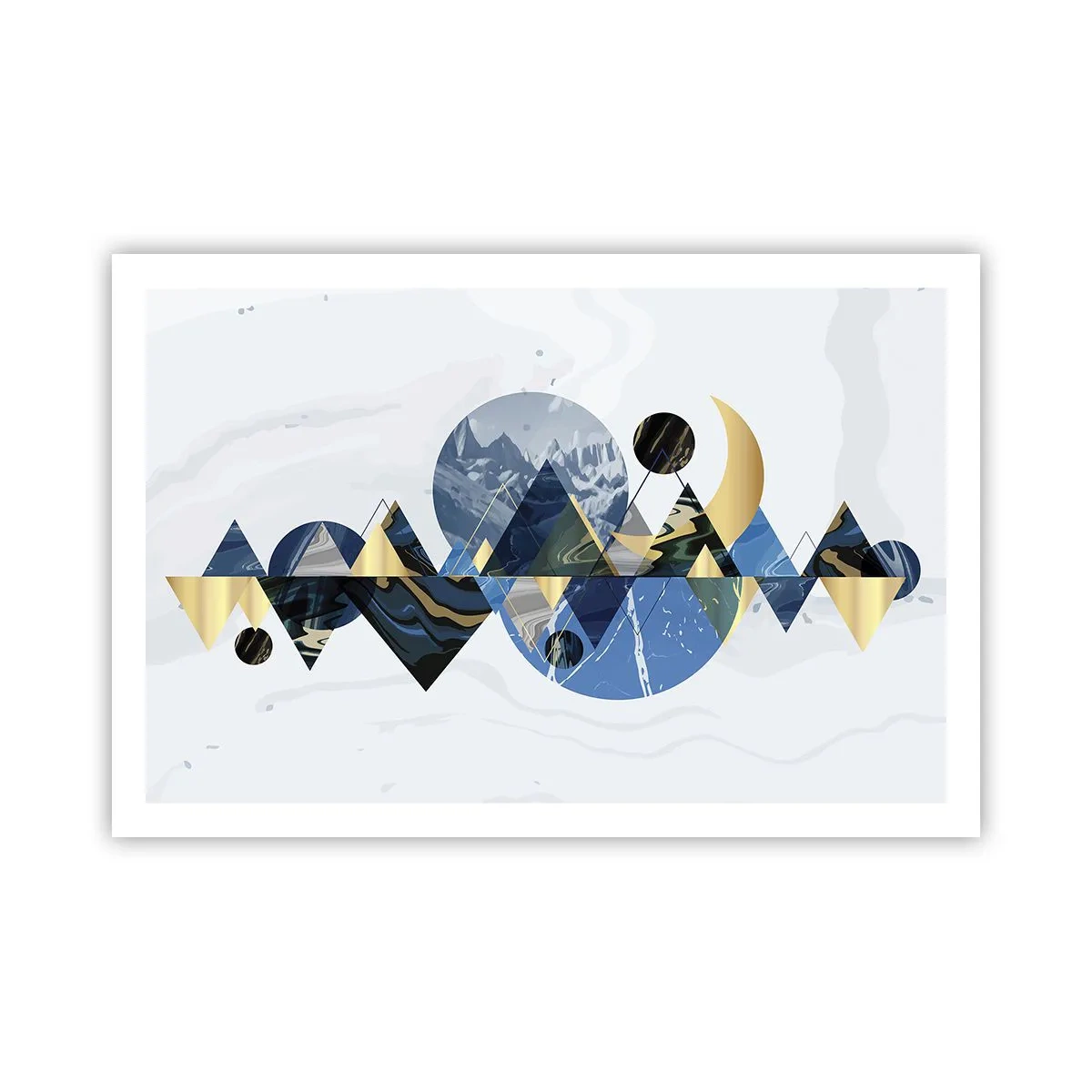 Poster - Geometrisch landschap - 91x61 cm