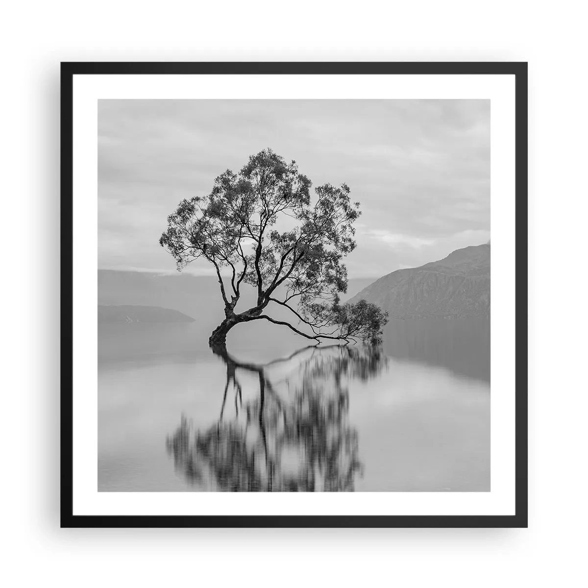 Poster in een zwarte lijst - Er is zo'n land - 60x60 cm