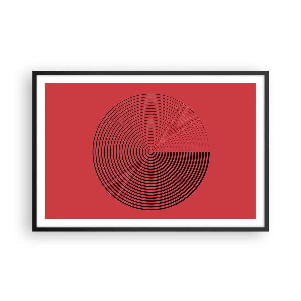 Poster in een zwarte lijst - Circulaire beweging - 91x61 cm