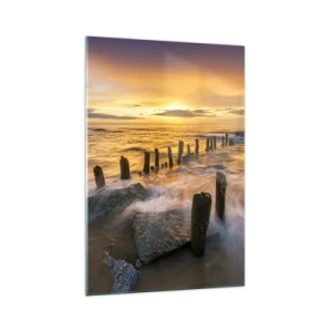 Schilderen op glas - De rauwe schoonheid van de Oostzee - 70x100 cm