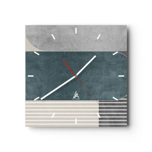 Wandklok - Klok - Compositie op niveau - 30x30 cm