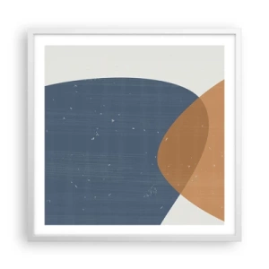 Poster in een witte lijst - Ovalen en invloeden - 60x60 cm