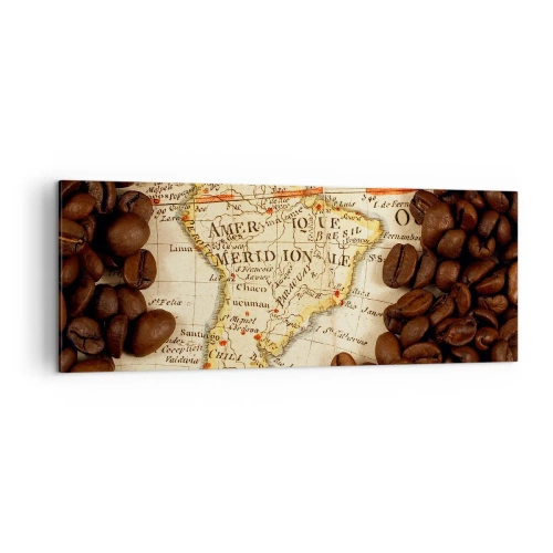 Schilderen op canvas - Waar komt de beste koffie vandaan? - 140x50 cm