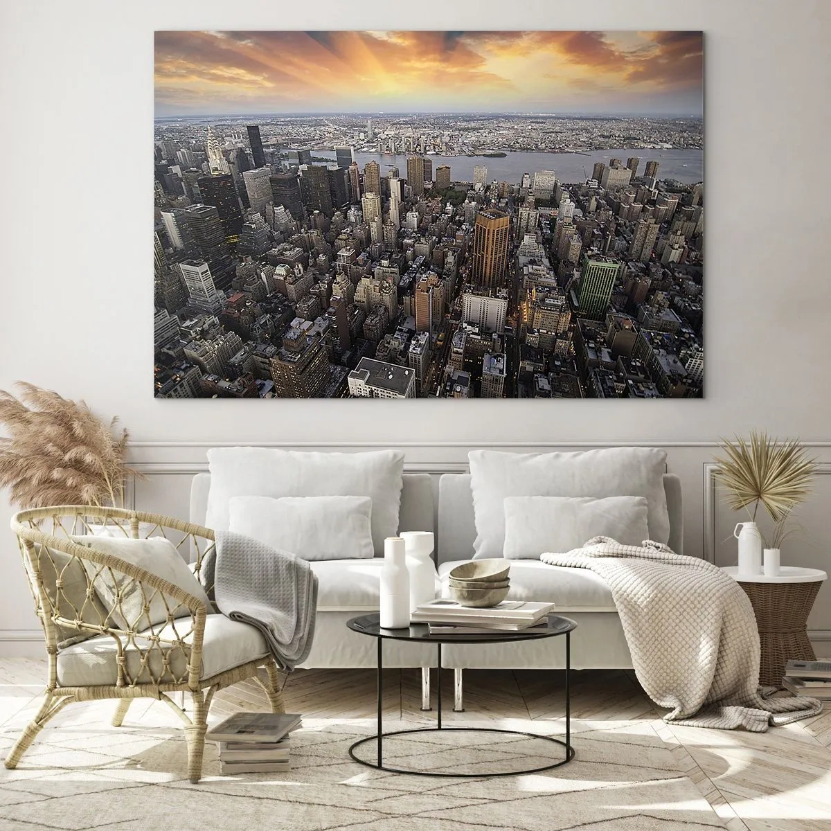 Schilderen op glas - Het kloppend hart van onze tijd - 100x70 cm