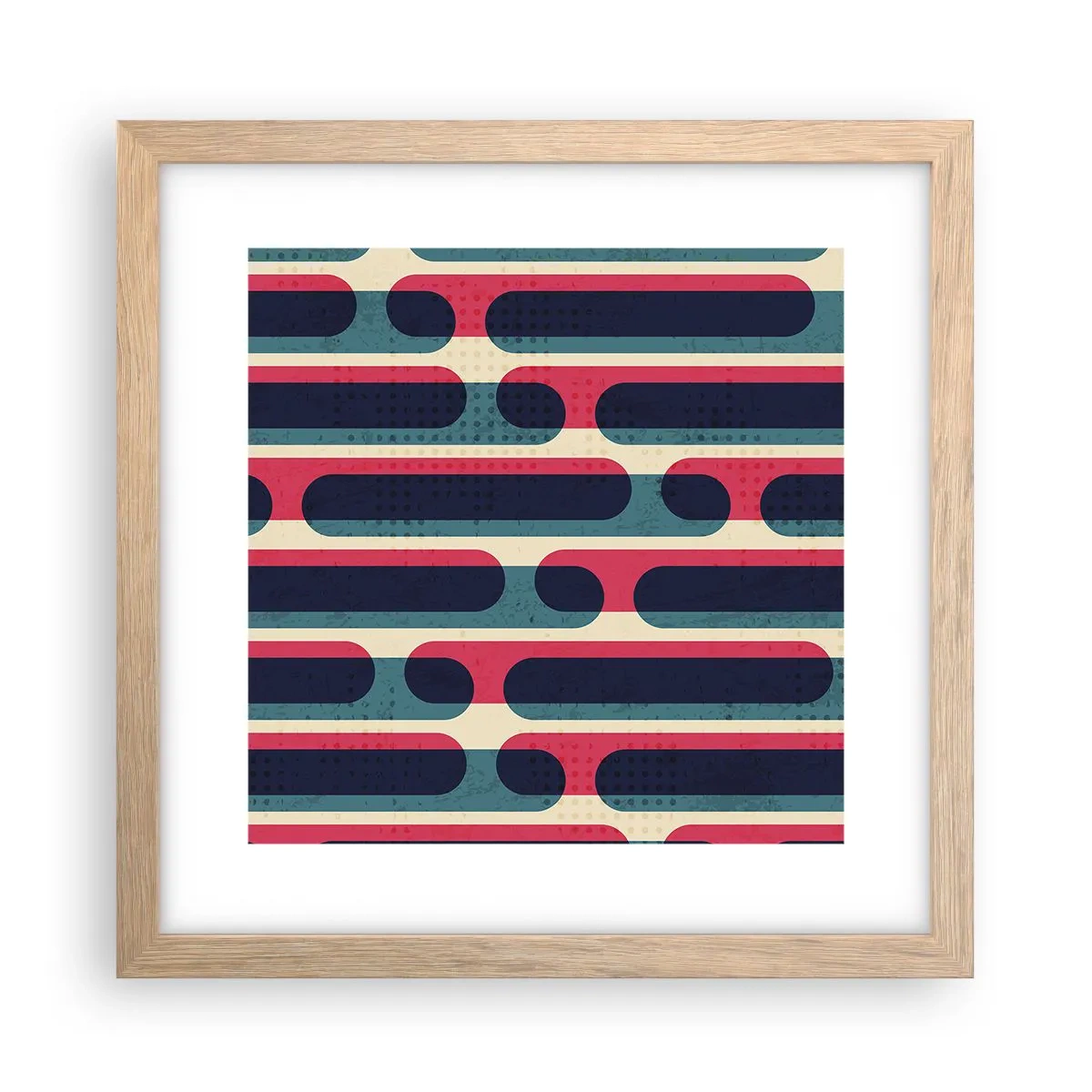 Een poster in een licht eiken lijst - In de diepte en vooruit - 30x30 cm