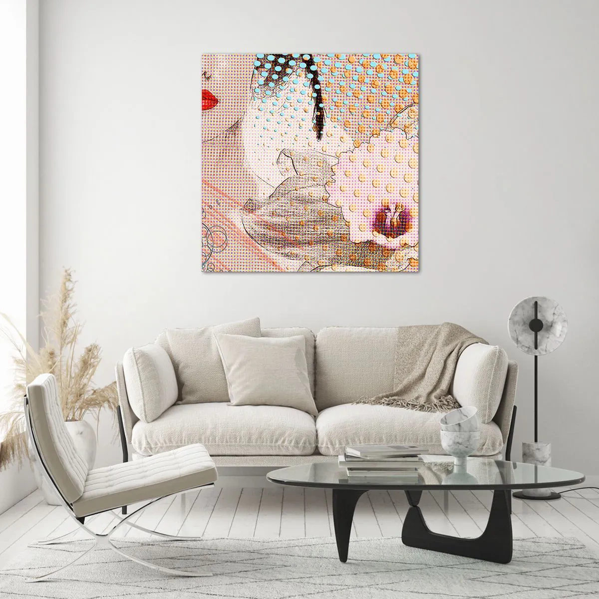 Schilderen op glas - Stripboek heroïne - 70x70 cm