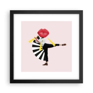 Poster in een zwarte lijst - Surrealistische pop-art - 30x30 cm