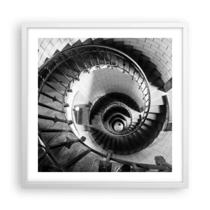 Poster in een witte lijst - Hoger en hoger - 50x50 cm