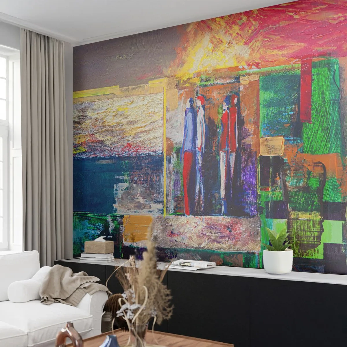 Fotobehang Premium Canvas - Relaties en emoties - Abstractie, Mensen, Deel - 400x280 cm