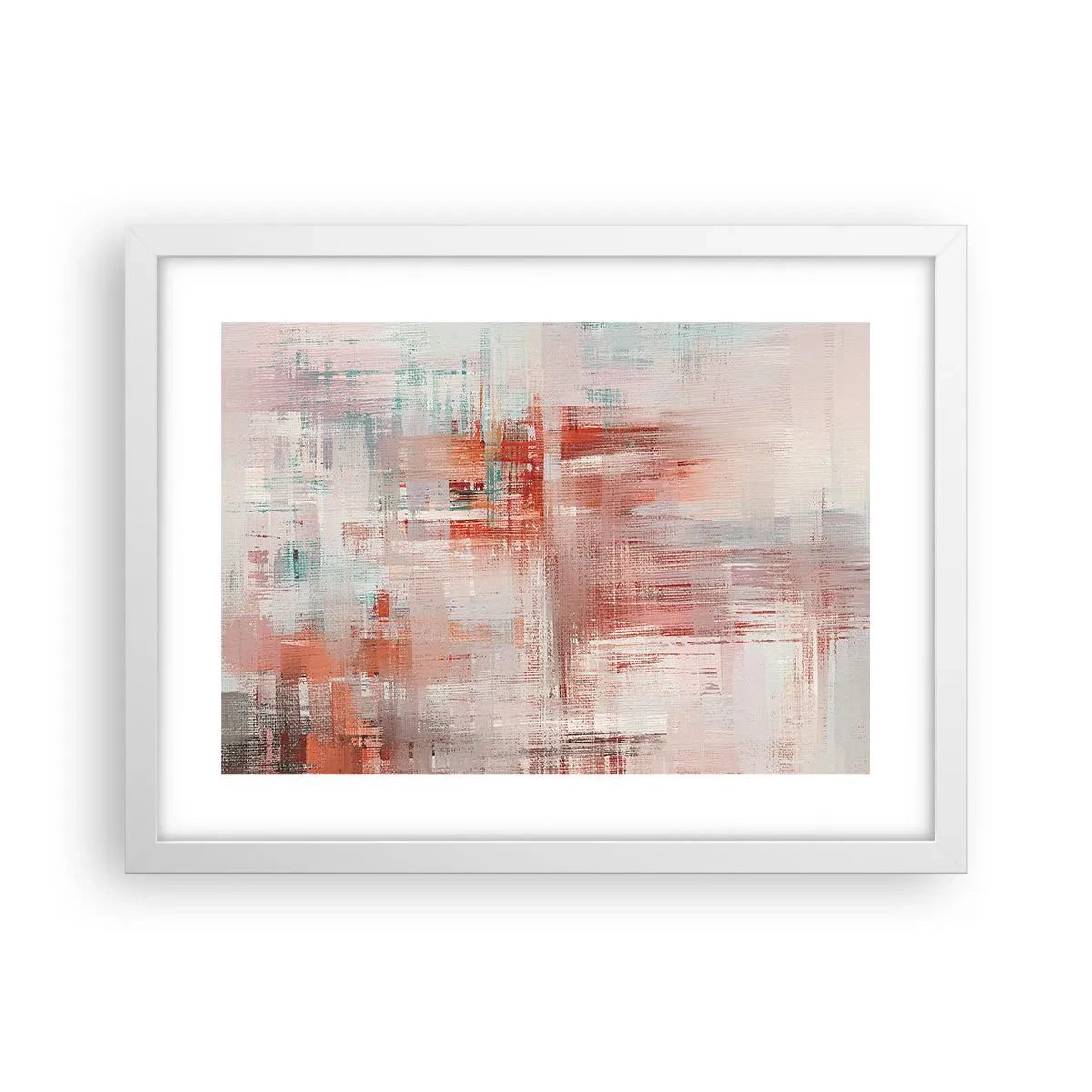 Poster in een witte lijst - Vaag. Maar roze - 40x30 cm