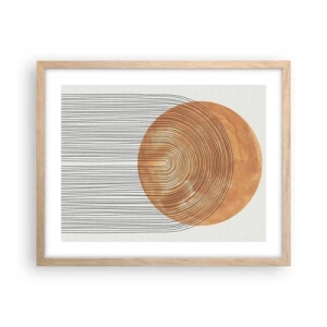 Een poster in een licht eiken lijst - Zonnige compositie - 50x40 cm