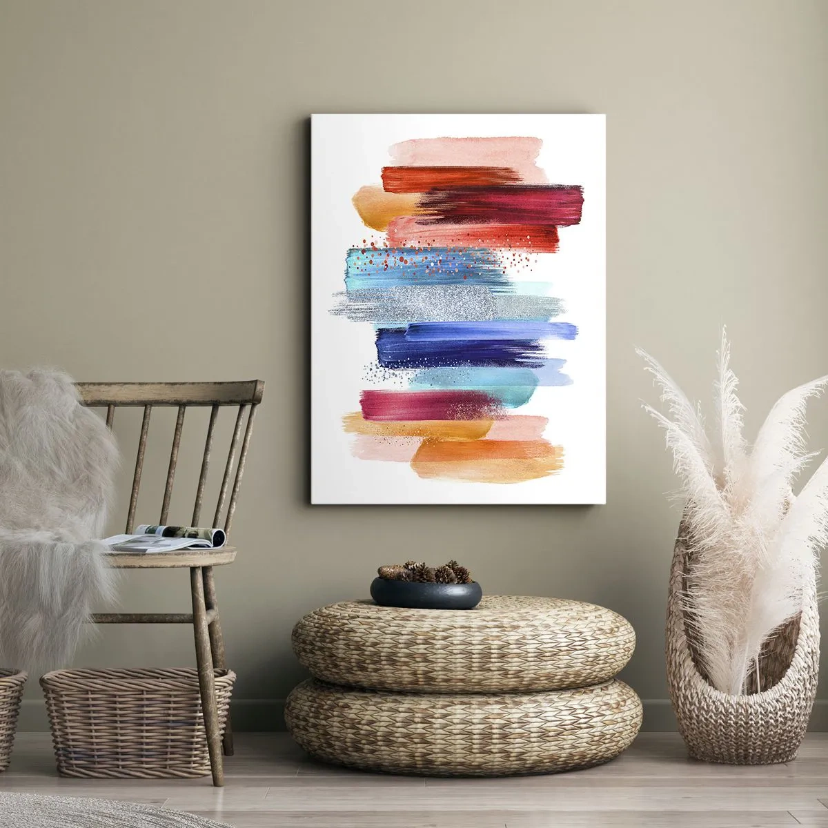 Schilderen op canvas - Omhoog en omlaag - 70x100 cm