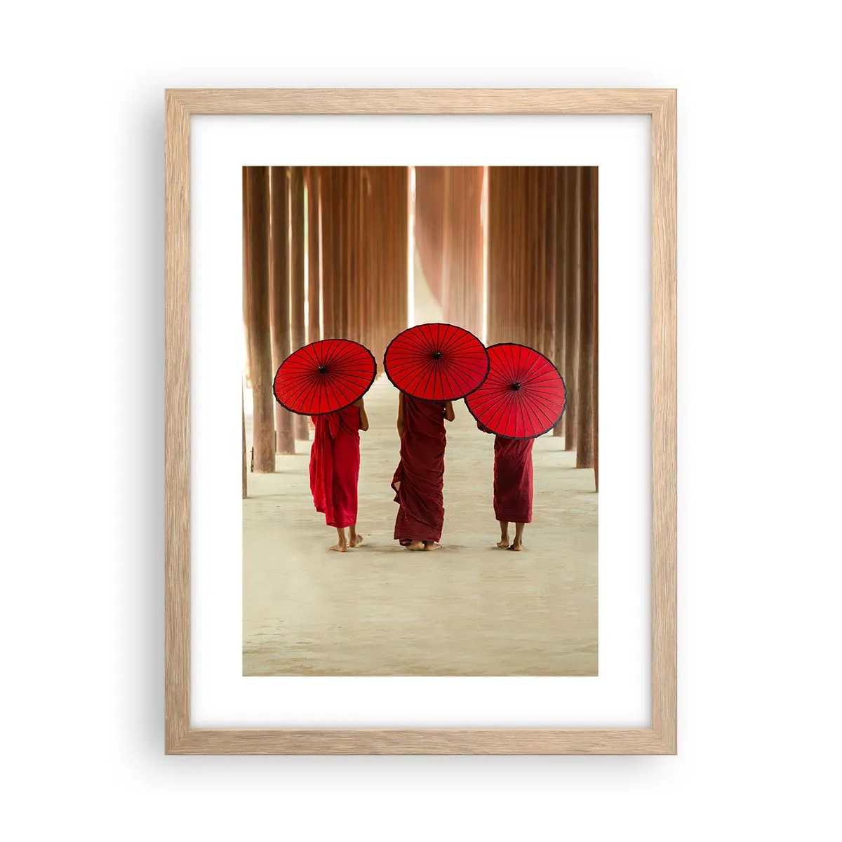 Een poster in een licht eiken lijst - Op weg naar het Zuivere Land - 30x40 cm