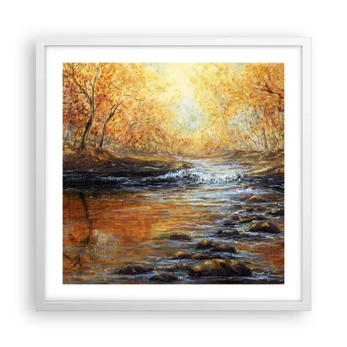 Poster in een witte lijst - De gouden stroom - 50x50 cm