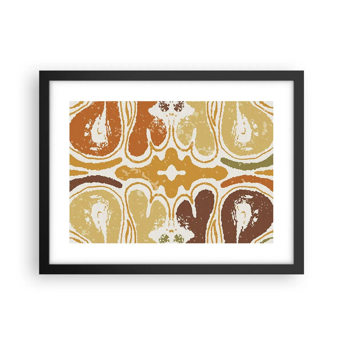 Poster in een zwarte lijst - Sentimentele abstractie - 40x30 cm