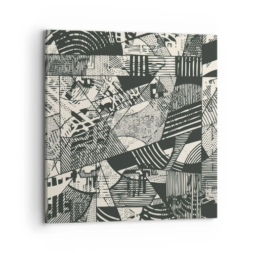 Schilderen op canvas - De dynamiek van nu - 70x70 cm