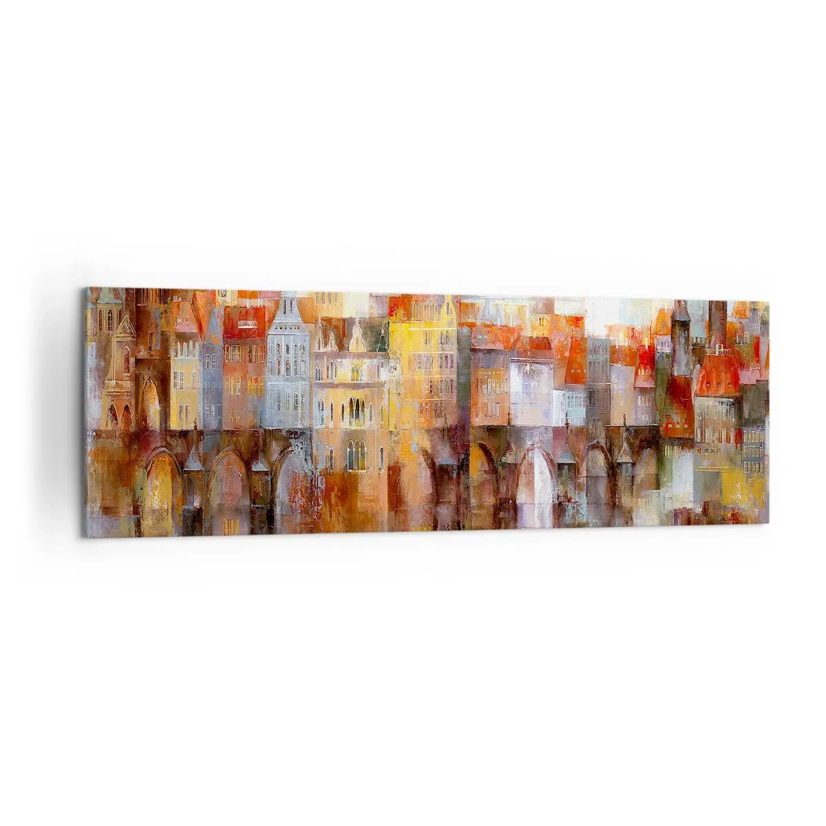 Schilderen op canvas - Ook onder de brug is het mooi - 160x50 cm