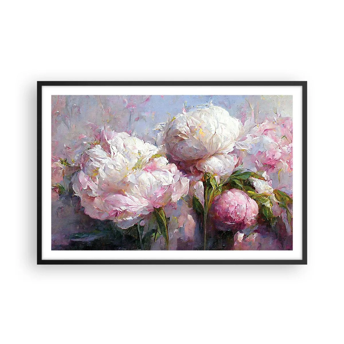 Poster in een zwarte lijst - Een boeket vol leven - 91x61 cm