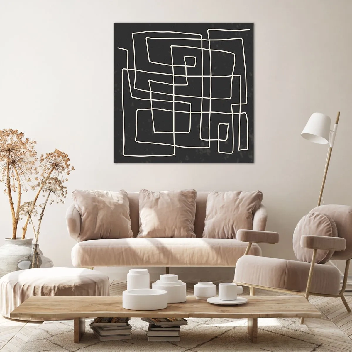 Schilderen op canvas - Niet zo eenvoudig - 70x70 cm