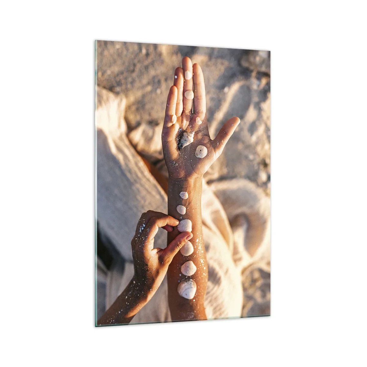 Schilderen op glas - Schoonheid binnen handbereik - 70x100 cm