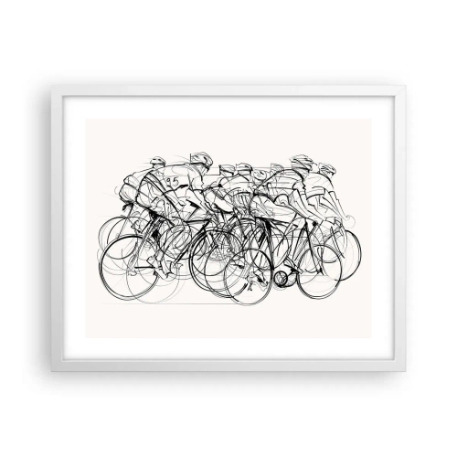 Poster in een witte lijst - Samen als team - 50x40 cm