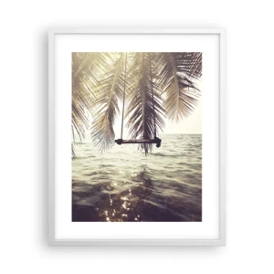 Poster in een witte lijst - Je kunt naar believen in de wolken slingeren - 40x50 cm