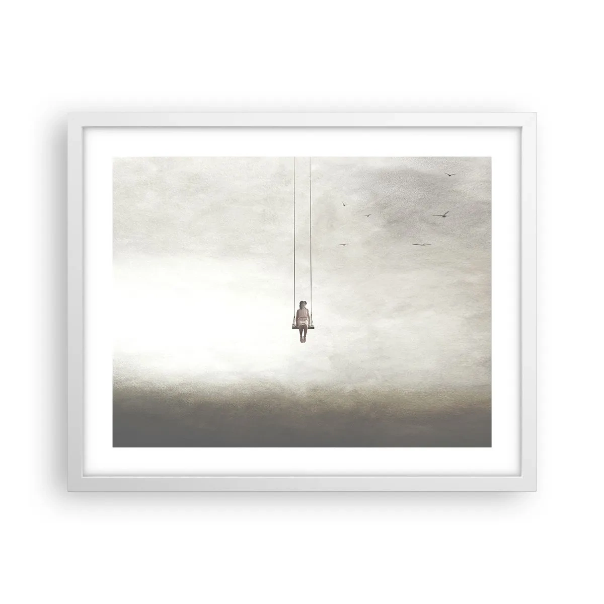 Poster in een witte lijst - Een kind in ons - 50x40 cm
