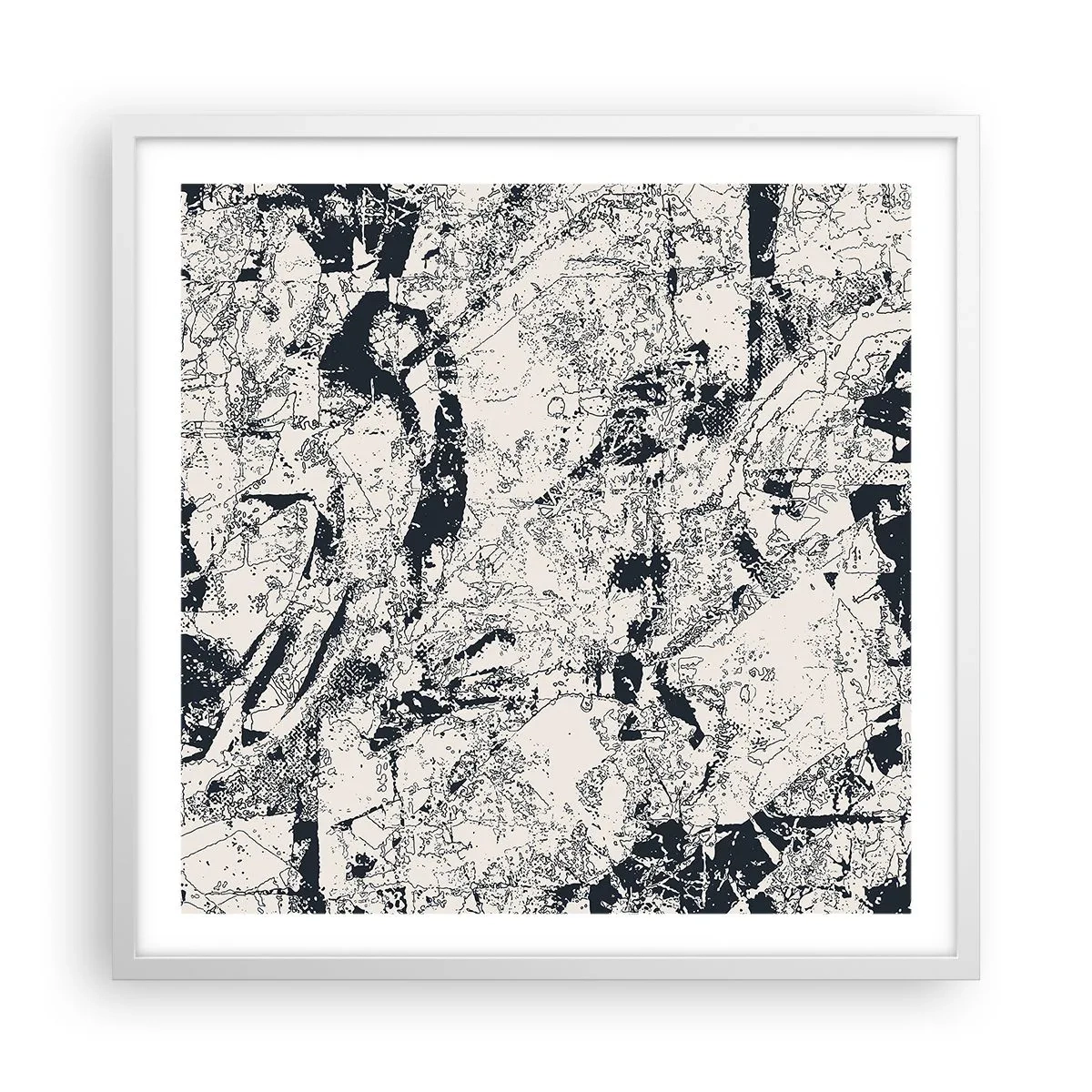 Poster in een witte lijst - Interpenetratie van tegenstellingen - 60x60 cm