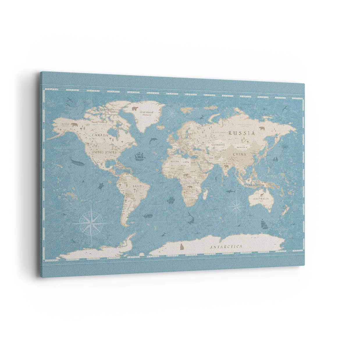 Schilderen op canvas - De wereld binnen handbereik - 100x70 cm