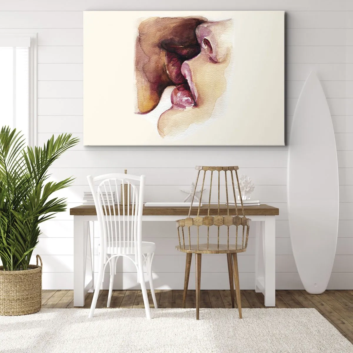 Schilderen op canvas - Zoals dag en nacht, aarde en lucht - 100x70 cm