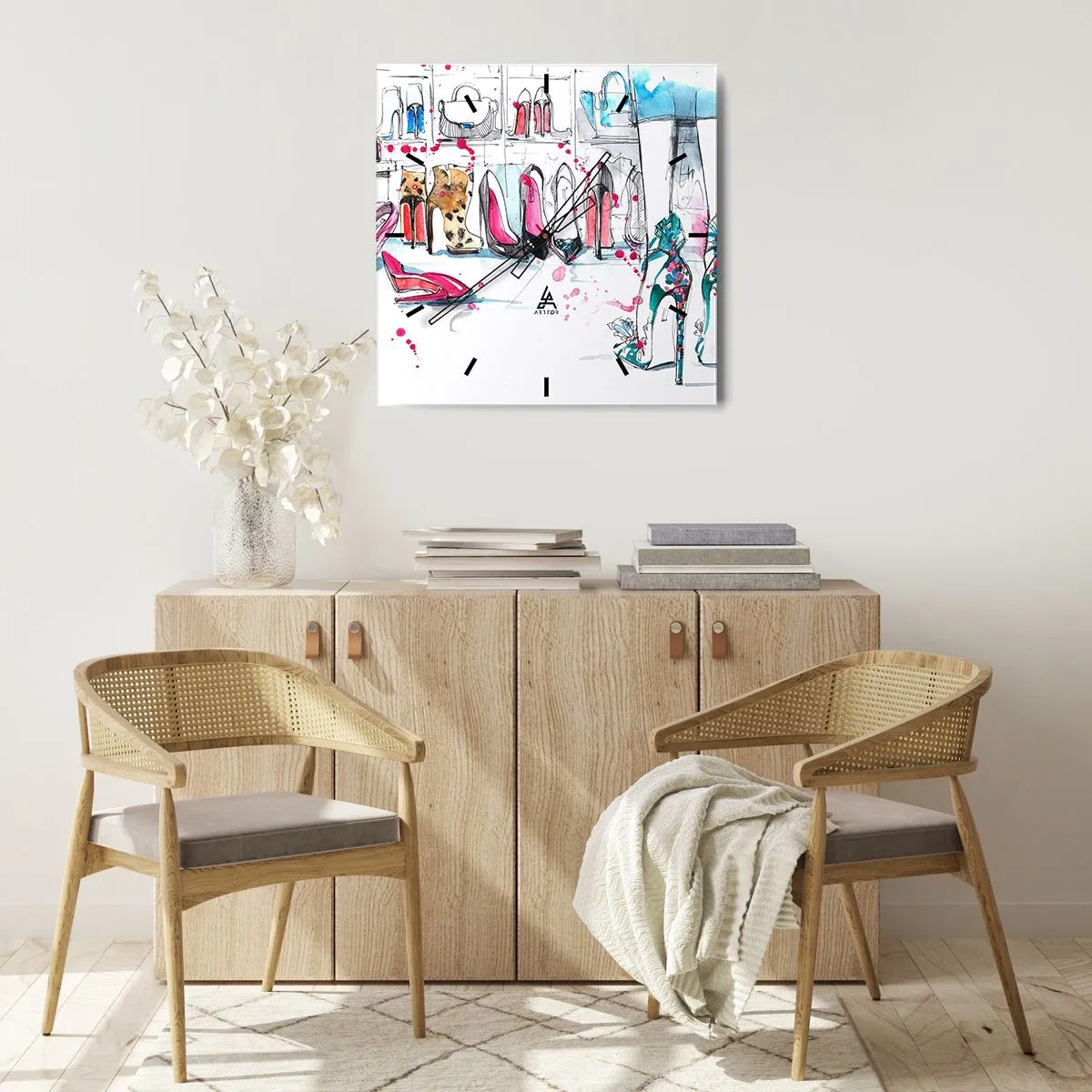 Wandklok - Klok - Sesam, doe open - 30x30 cm