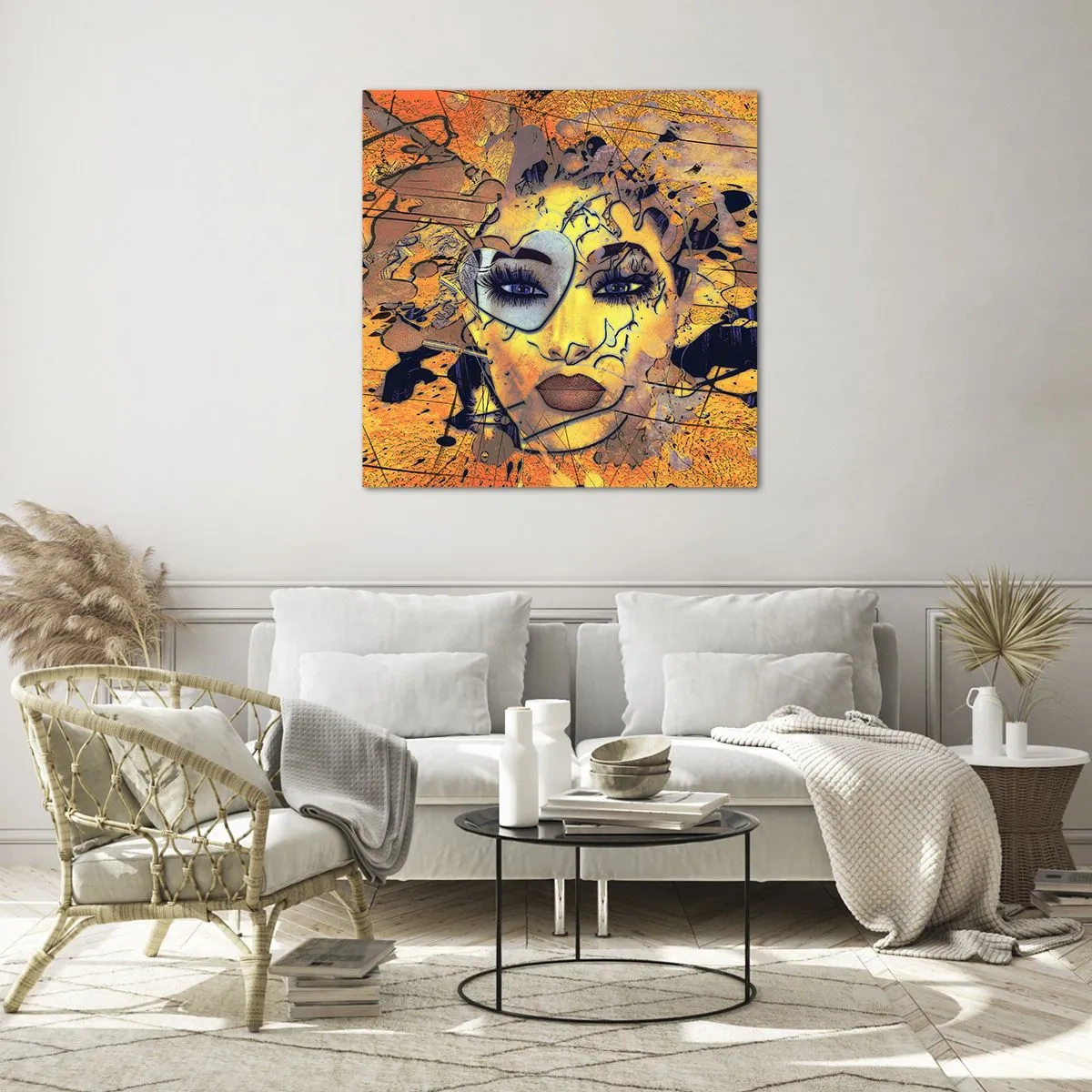 Schilderen op glas - Zonnige schoonheid - 60x60 cm