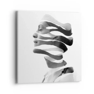 Schilderen op canvas - Surrealistisch portret - 40x40 cm