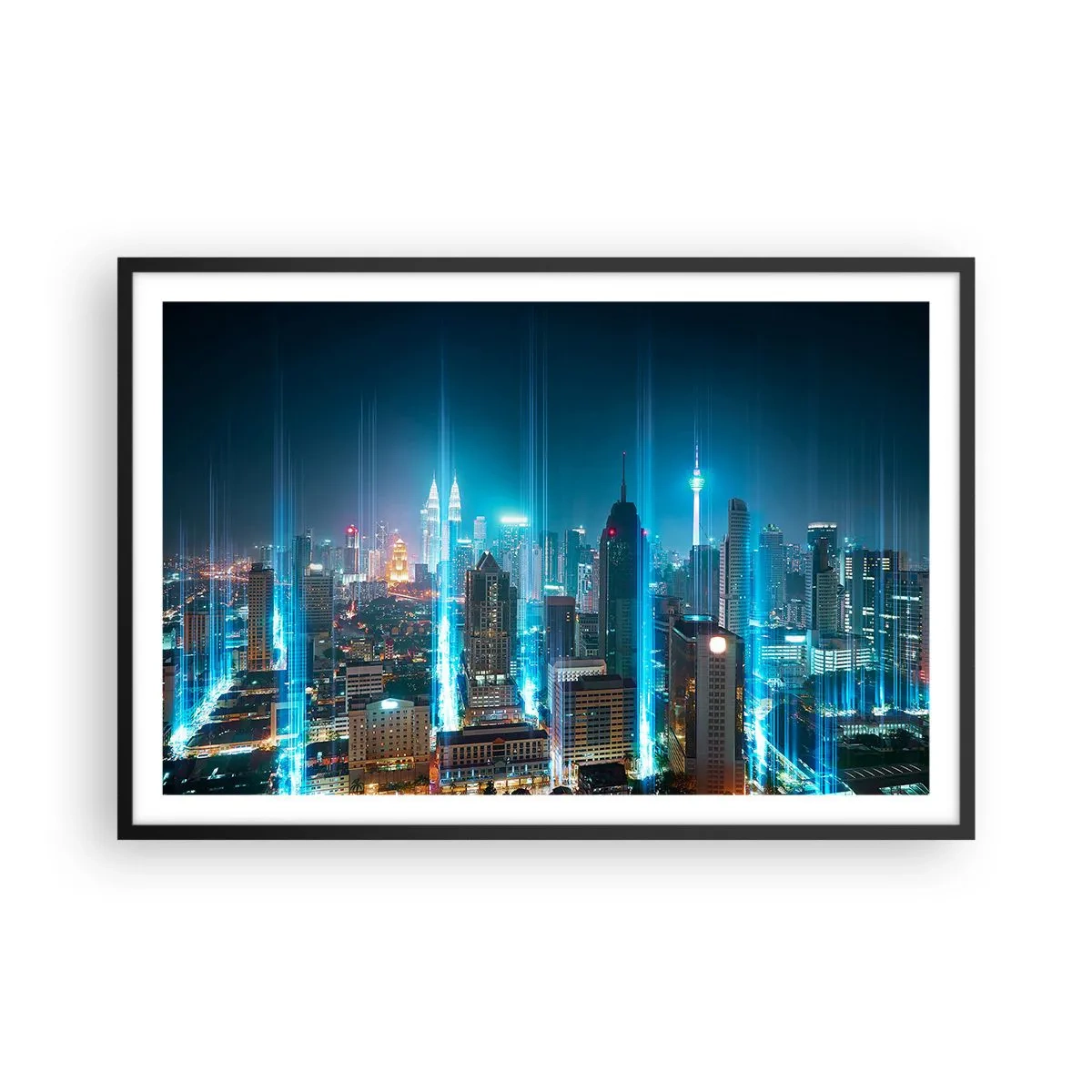 Poster in een zwarte lijst - Op z'n Berlijns naar de hemel - 91x61 cm
