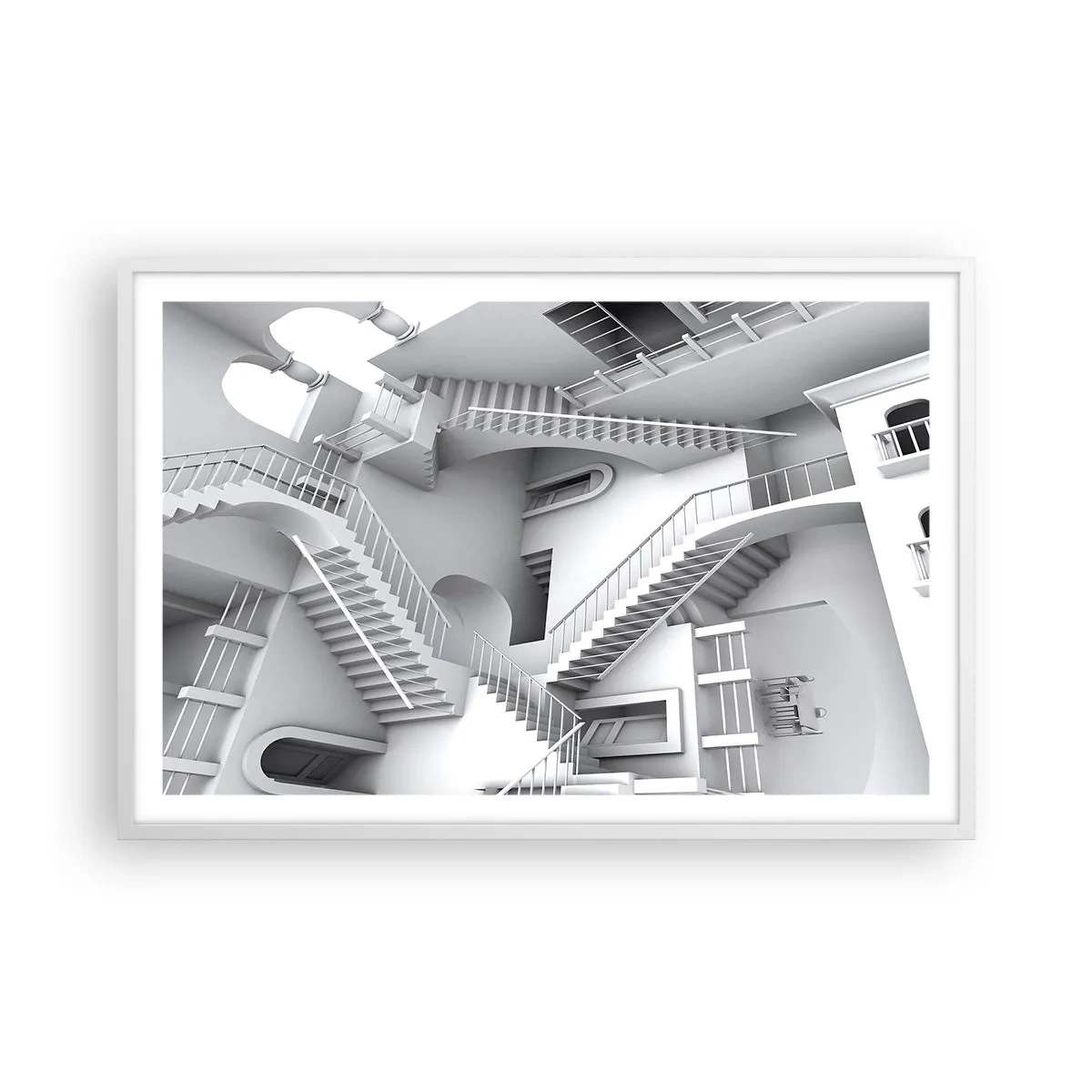 Poster in een witte lijst - De paradoxen van de ruimte - 91x61 cm