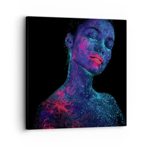 Schilderen op canvas - in sterrenstof - 30x30 cm