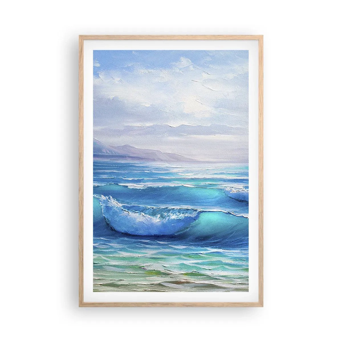 Een poster in een licht eiken lijst - Het brengt verlichting - 61x91 cm