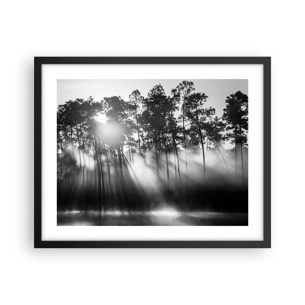 Poster in een zwarte lijst - Niet te stoppen zon - 50x40 cm