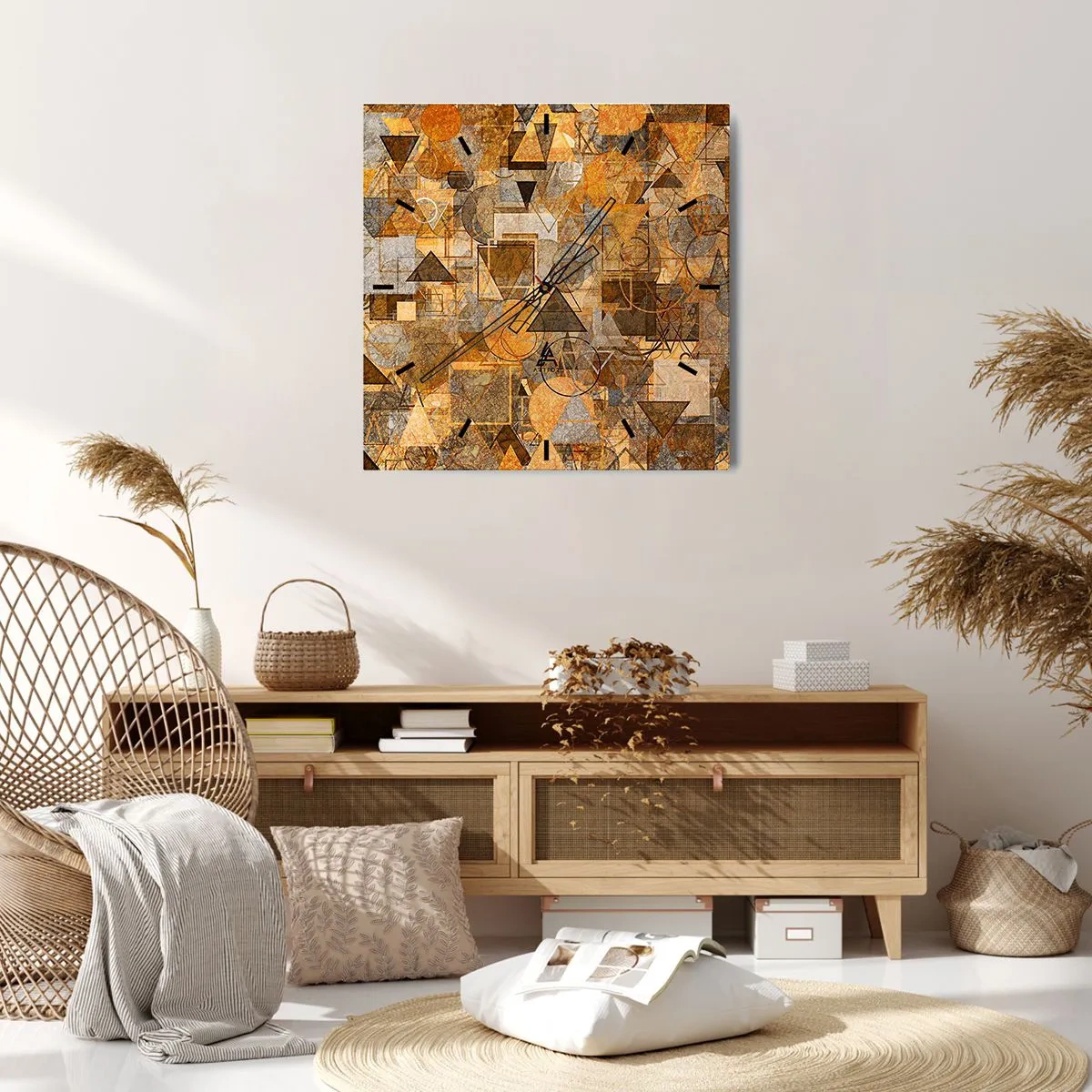 Wandklok - Klok - De wereld in vorm - 30x30 cm