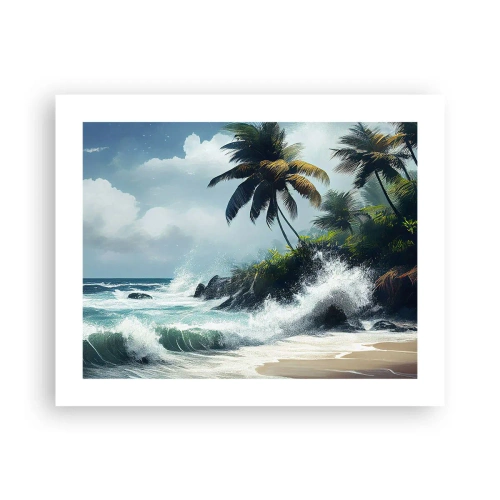 Poster - Op een tropische kust - 50x40 cm