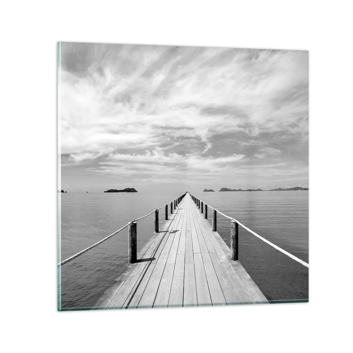Schilderen op glas - Of misschien een reis... - 60x60 cm